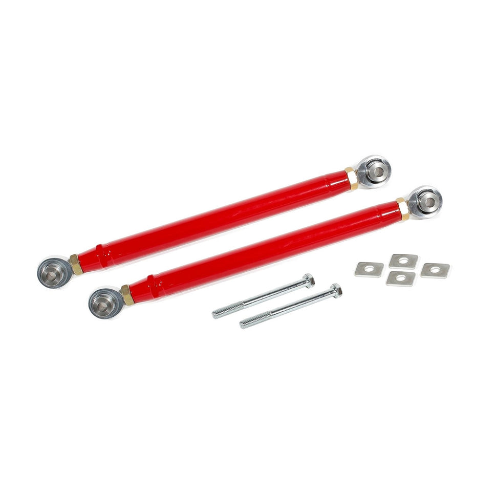 BMR 16-17 6th Gen Camaro Rear Double Adj. Rod Ends Toe Rods - Red TR007R