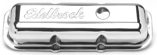Edelbrock Valve Cover Signature Series Chevrolet 1982-1993 2 8L 60 V6 Chrome Edelbrock Valve Covers