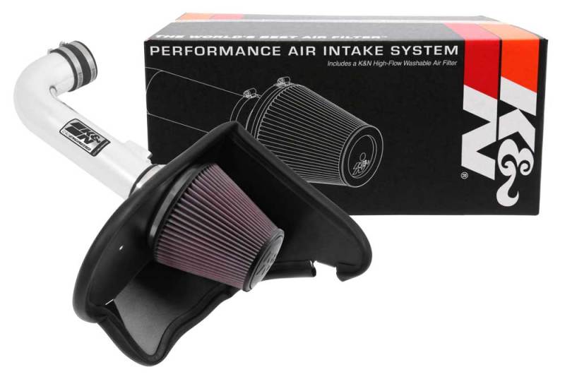 K&N 16-17 Chevy Camaro 3.6L Silver Typhoon Short Ram Intake K&N Engineering Cold Air Intakes