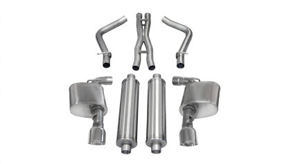 Corsa 12-13 Dodge Charger SRT-8 6.4L V8 Polished Xtreme Cat-Back Exhaust 14464