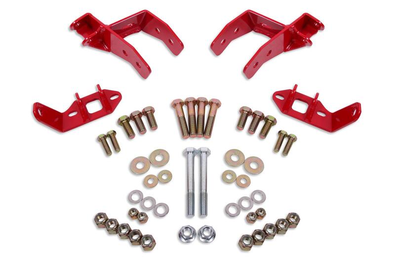 BMR 78-87 G-Body Coilover Conversion Kit Rear Non-adj Shock Mount w/o CAB - Red BMR Suspension Coilover Components