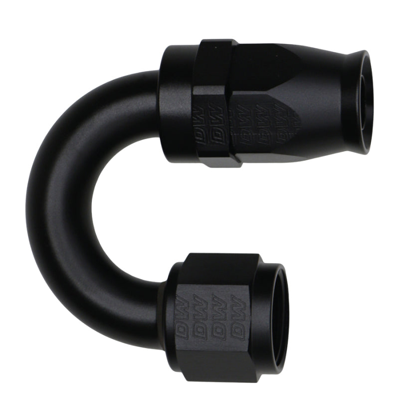DeatschWerks 10AN Female Flare Swivel 180-Degree Hose End PTFE - Anodized Matte Black DeatschWerks Fittings