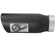 aFe MACH Force-Xp Universal Exhaust Tip 3-1/2ININ x 4-1/2IN Outlet x 12IN Black Left Side Exit aFe Tips