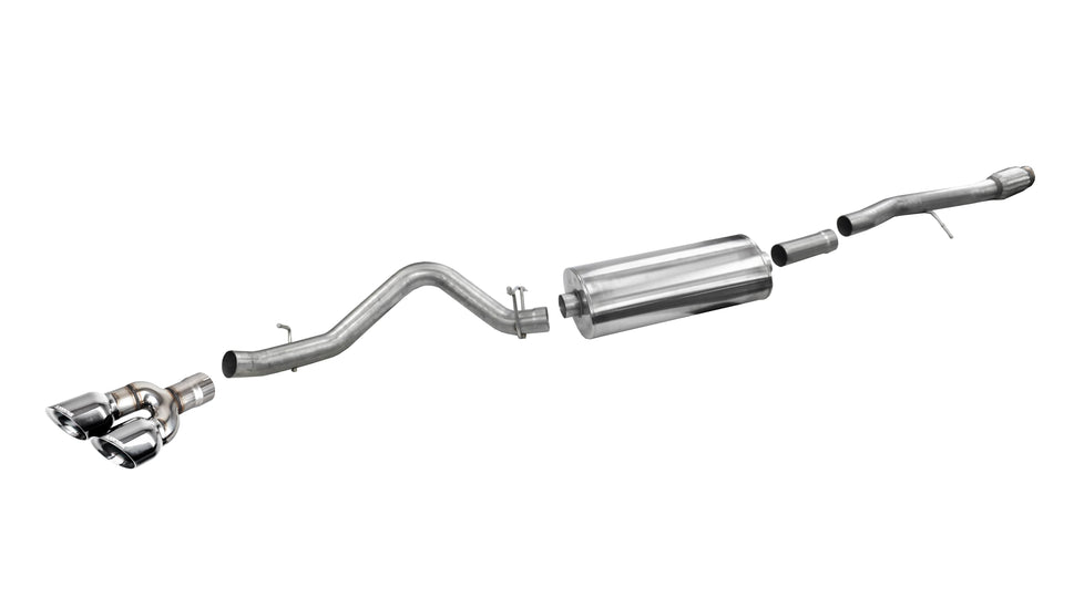 2014-2019 Silverado Sierra Corsa Exhaust System | 3.5 in Cat-Back 4.5 in Twin Tips | Denali 6.2L 143, 153WB (14866)