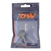 DeatschWerks 8AN ORB Male to 5/16in Male Triple Barb Fitting (Incl O-Ring) - Anodized Matte Black DeatschWerks Fittings