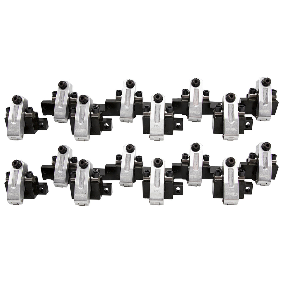 Shaft Mount Aluminum Rocker Arms; Big Block Chevy, Dart 320/360, 1.7/1.7 Ratio, .080" Offset Intake