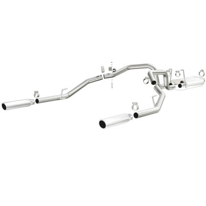 MagnaFlow 09-13 Dodge Ram 1500 V6 3.6L Dual Spilt Rear Exit Polished Stainless C/B Perf Exhaust 15249