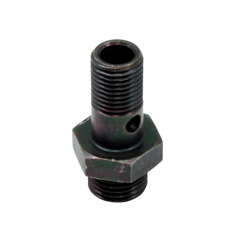 AEM High Volume Fuel Rail Banjo Fitting w/ Hole - Male -6AN ORB thread (9/16in -18) AEM Fittings
