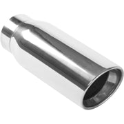 MagnaFlow Tip Stainless Double Wall Round Single Outlet Polished 4.5in DIA 3.5in Inlet 12in Length Magnaflow Catalytic Converter Universal