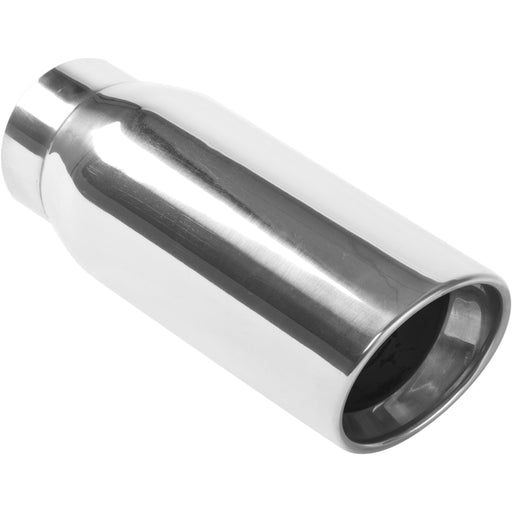 MagnaFlow Tip Stainless Double Wall Round Single Outlet Polished 4.5in DIA 3.5in Inlet 12in Length Magnaflow Catalytic Converter Universal
