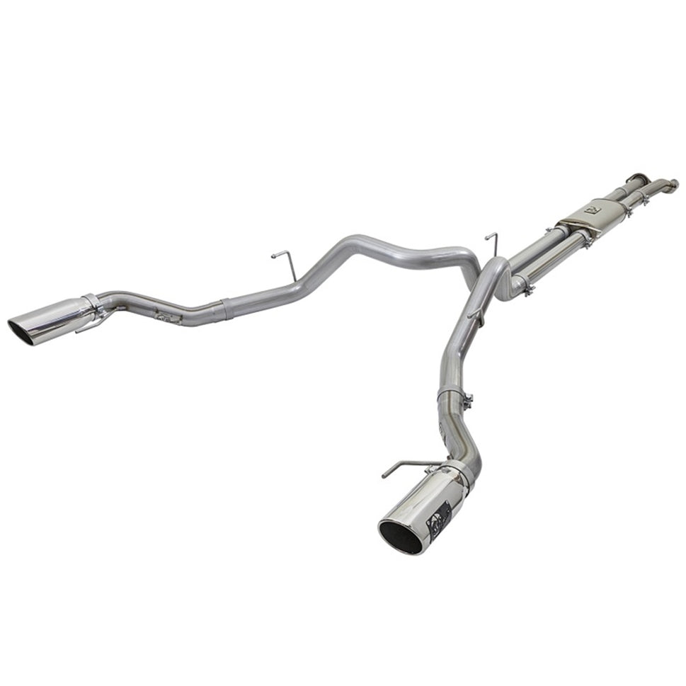 aFe MACHForce XP Exhaust Cat-Back SS-409 2017 Ford F-150 Raptor V6-3.5L (tt) w/ Polished Tips 49-43045-P