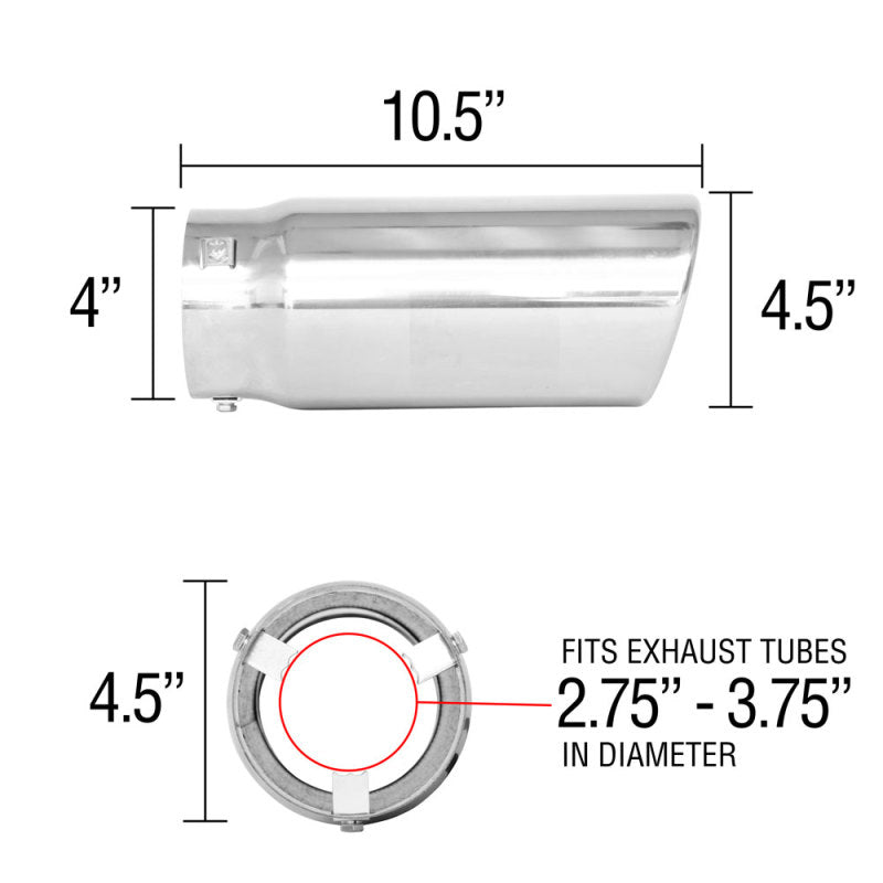 Spectre Exhaust Tip 4-1/2in. OD / Slant Spectre Tips