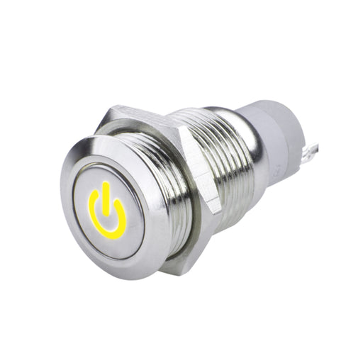 Oracle Power Symbol On/Off Flush Mount LED Switch - Yellow ORACLE Lighting Light Accessories and Wiring