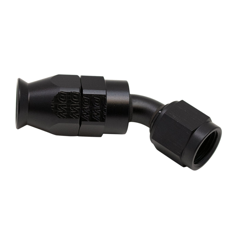 DeatschWerks 6AN Female Swivel 45-Degree Hose End PTFE (Incl 1 Olive Insert) - Anodized Matte Black DeatschWerks Fittings