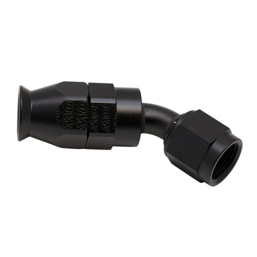 DeatschWerks 6AN Female Swivel 45-Degree Hose End PTFE (Incl 1 Olive Insert) - Anodized Matte Black DeatschWerks Fittings