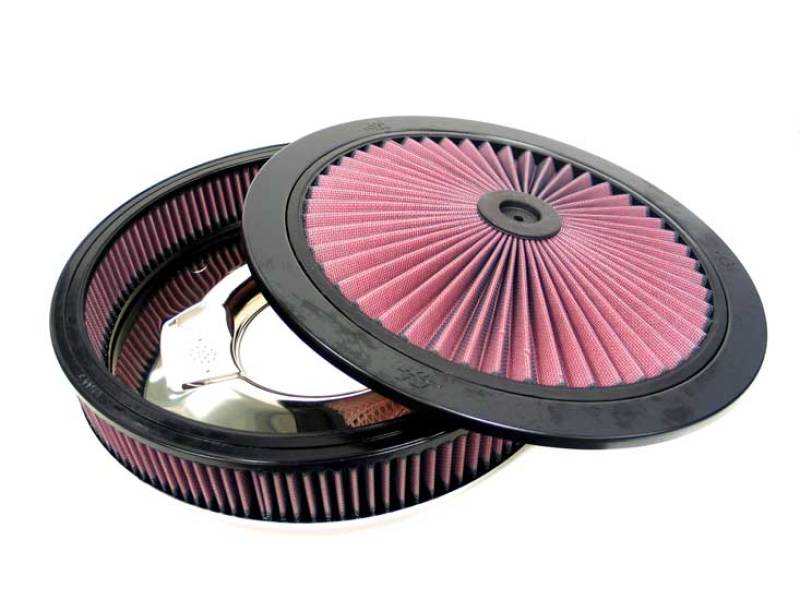 K&N X-Stream Round Custom Top Assembly Filter - Red 12in ID 5.125in Inlet Dia 2.313in Height K&N Engineering Air Filters - Universal Fit