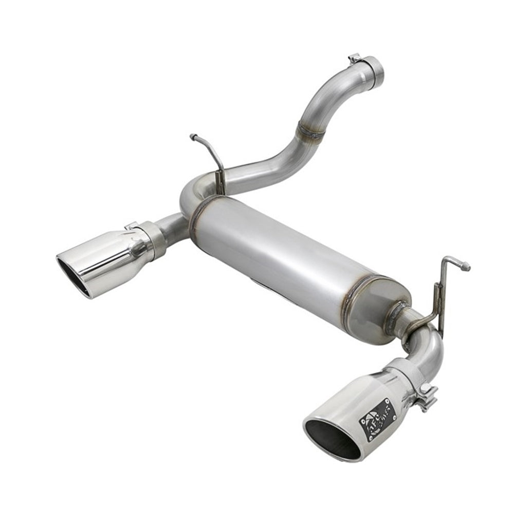 aFe Rebel Series 2.5in 409 SS Axle-Back Exhaust w/ Polished Tips 2018+ Jeep Wrangler (JL) V6 3.6L 49-48067-P