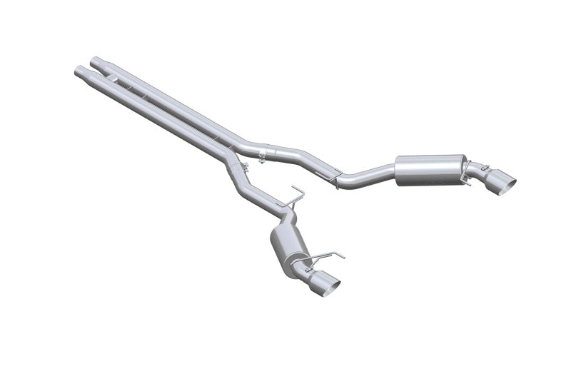 MBRP 15-17 Ford Mustang GT 5.0 3in Cat Back Dual Split Rear Race Version 4.5in Tips - Aluminized MBRP Catback