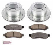 Power Stop 10-2012 Ford F-350 Super Duty Rear Z36 Truck & Tow Brake Kit PowerStop Brake Rotors - Slot & Drilled