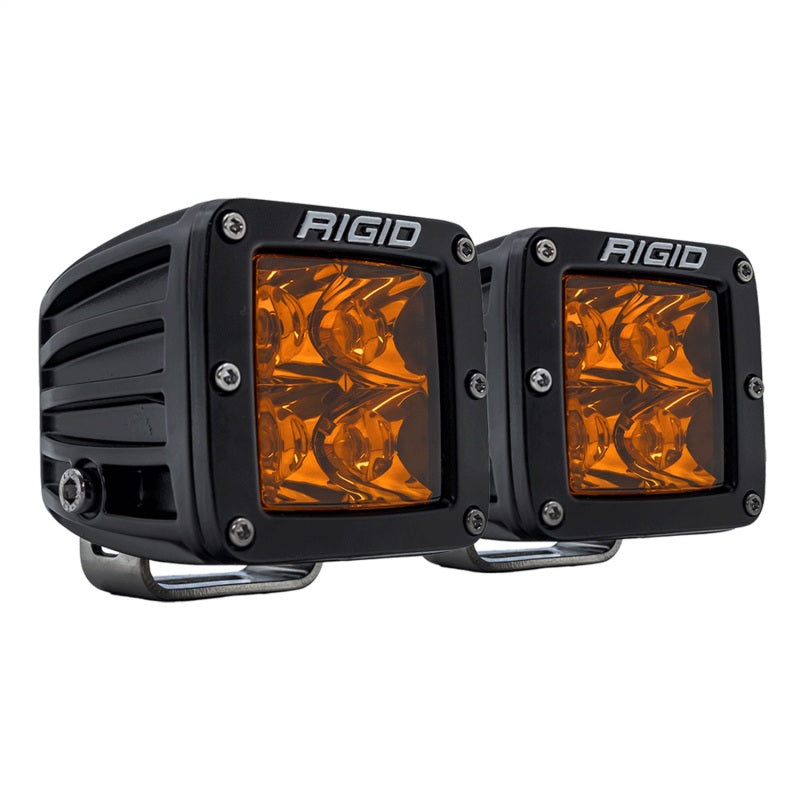 Rigid Industries D-Series Spot w/ Amber PRO Lens (Pair) Rigid Industries Light Bars & Cubes