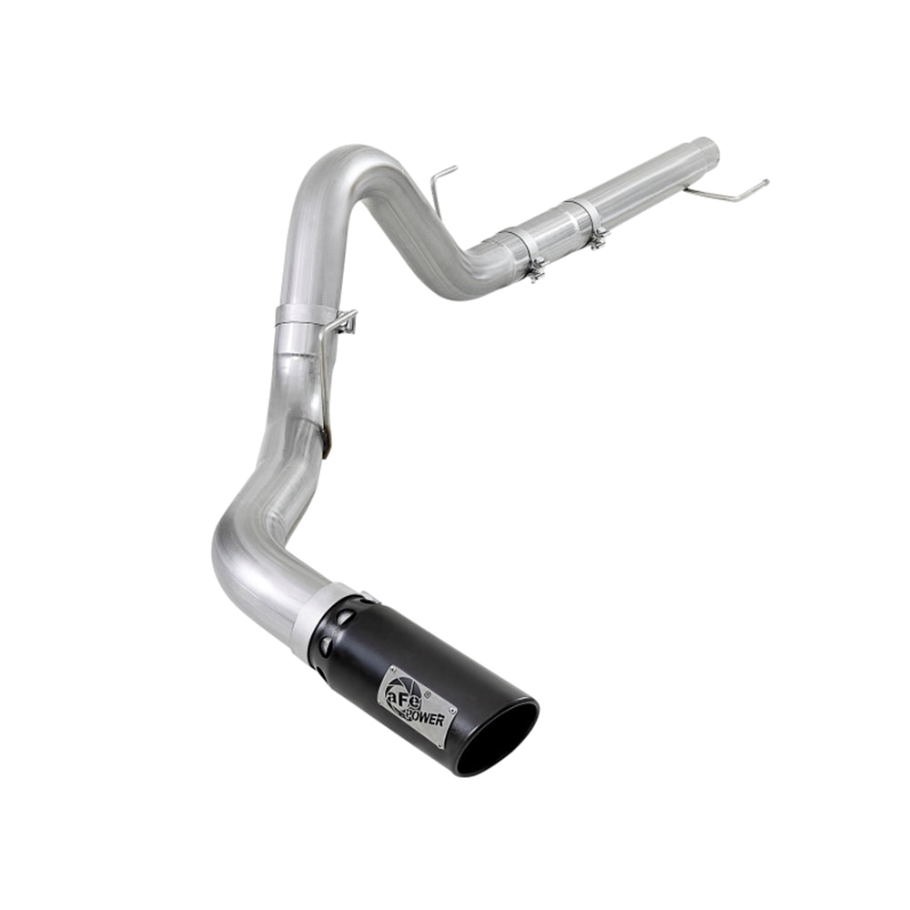 aFe Atlas 4in Aluminized Steel DPF-Back Exh 18-19 Ford F-150 V6-3.0L (td) w/ Black Tip 49-03106-B