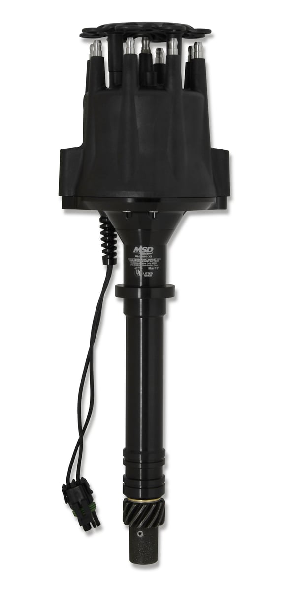 Chevy V8 Marine Certified Distributor-Black 85603 MSD Autoparts