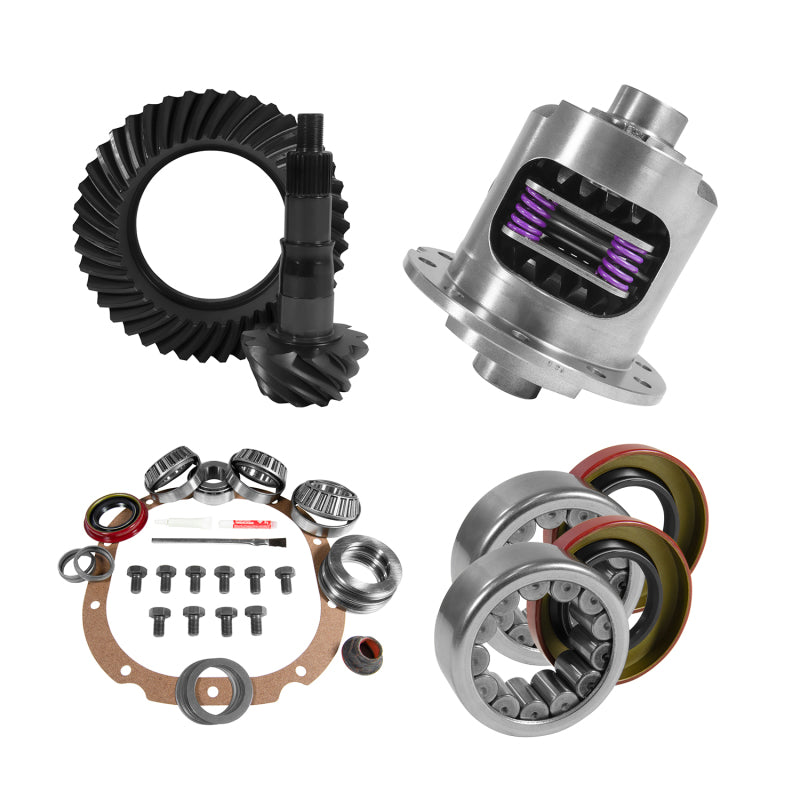 Yukon 8.8in Ford 3.73 Rear Ring & Pinion Install Kit 31 Spline Positraction 2.99in Axle Bearings Yukon Gear & Axle Differential Install Kits