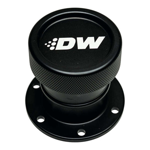DeatschWerks Straight Filler Neck w/Cap - Matte Black DeatschWerks Surge Tanks
