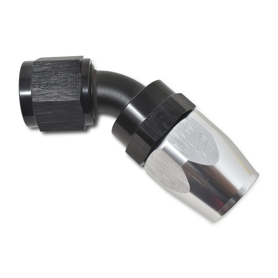 16AN ProClassic 45 Degree Hose End With Black/Silver Finish