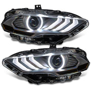 Oracle Lighting 18-23 Ford Mustang Dynamic ColorSHIFT LED Headlights - Black Series ORACLE Lighting Headlights