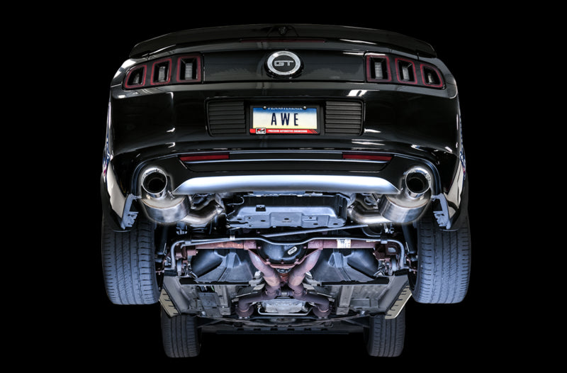 AWE Tuning S197 Mustang GT Axle-Back Exhaust - Touring Edition (Chrome Silver Tips) AWE Tuning Axle Back