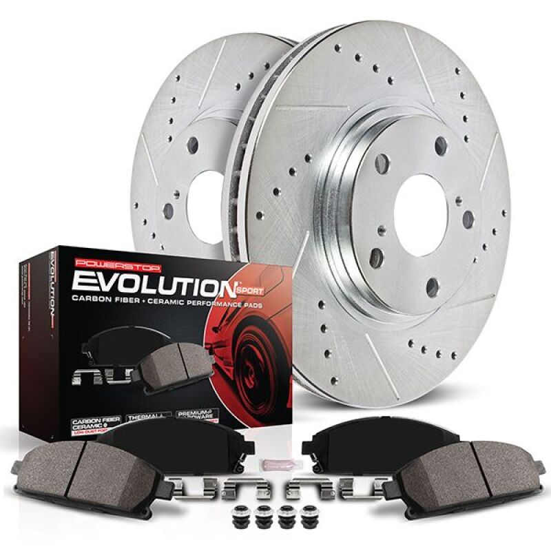 Power Stop 21-23 Ford Mustang Front Z23 Evolution Brake Kit PowerStop Brake Kits - Performance D&S