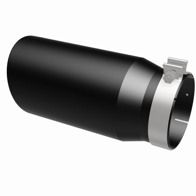 MagnaFlow Tip Stainless Black Coated Single Wall Round Single Outlet 6in Dia 5in Inlet 13in L Magnaflow Tips