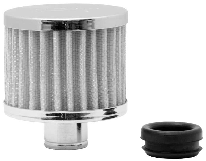 K&N Breather 1in Flg W/1in-1/4in Grmt 3in od X 2-3/8in h K&N Engineering Air Filters - Universal Fit