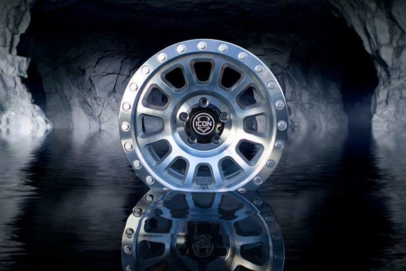 ICON Hulse 18x9 5x150 25mm Offset 6in BS Silver Machined ICON Wheels - Cast