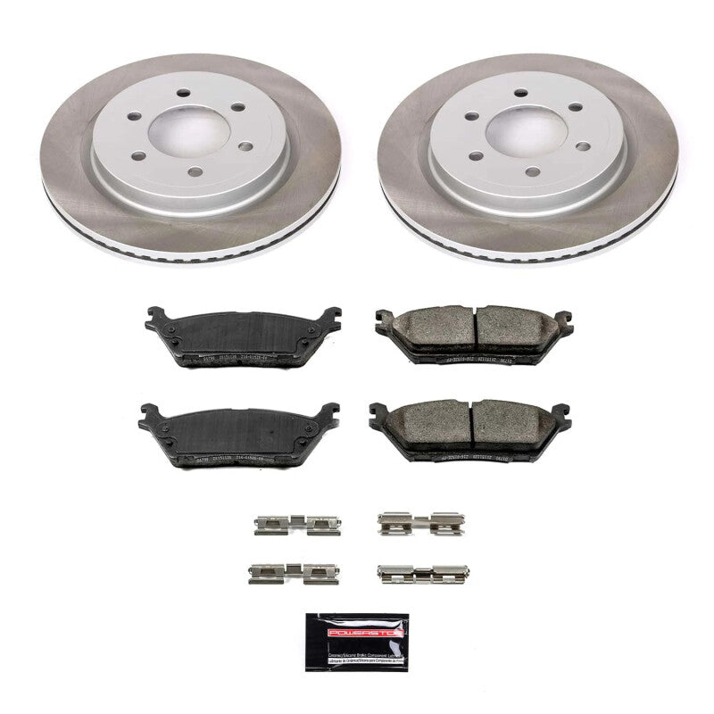 Power Stop 18-21 Lincoln Navigator Rear Semi-Coated Rotor Kit PowerStop Brake Kits - Performance Blank