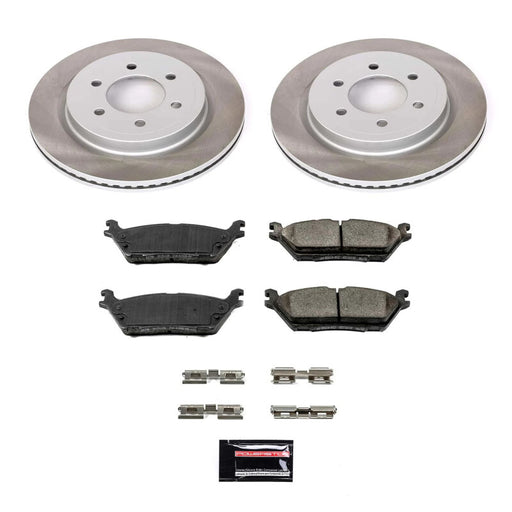 Power Stop 18-21 Lincoln Navigator Rear Semi-Coated Rotor Kit PowerStop Brake Kits - Performance Blank