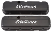 Edelbrock Valve Cover Signature Series Chevrolet 1965 and Later 396-502 V8 Low Black Edelbrock Valve Covers