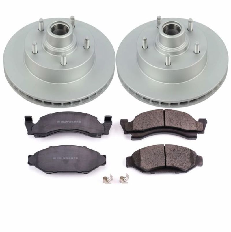 Power Stop 1986 Ford E-150 Front Z17 Evolution Geomet Coated Brake Kit PowerStop Brake Kits - Performance Blank