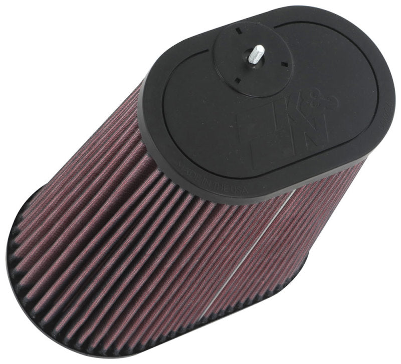 K&N Universal Clamp-On Air Filter 3-1/8in Dual FLG 8-7/8in X 5-3/16 B 6-1/4in X 4IN T, 9inH W/STUD K&N Engineering Air Filters - Universal Fit