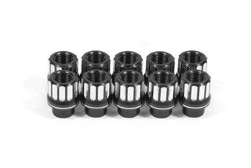BMR Lug Nut Kit 14mm x 1.50 RH Conical 12-pt Aluminum (Set of 10) - Black Anodized BMR Suspension Hardware Kits - Other