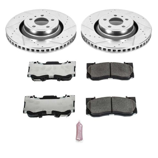 Power Stop 15-19 Ford Mustang Front Z26 Street Warrior Brake Kit PowerStop Brake Kits - Performance D&S