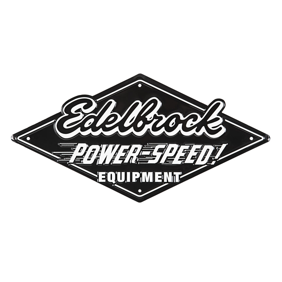 Edelbrock Power-Speed Garage Tin Sign