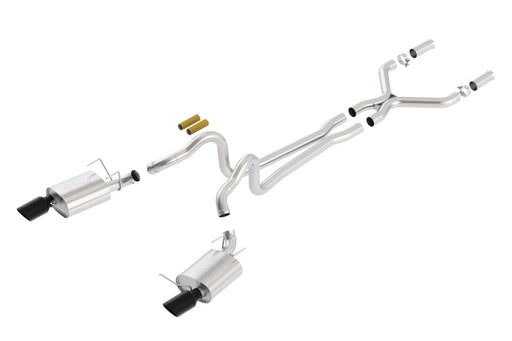 Borla 13-14 Mustang GT/Boss 302 5.0L V8 RWD Single Split Rear Exit ATAK Black Chrome CB Exhaust Borla Catback