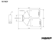 MBRP Universal Carbon Fiber Dual Tip 3.5in OD/2.5in Inlet MBRP Tips