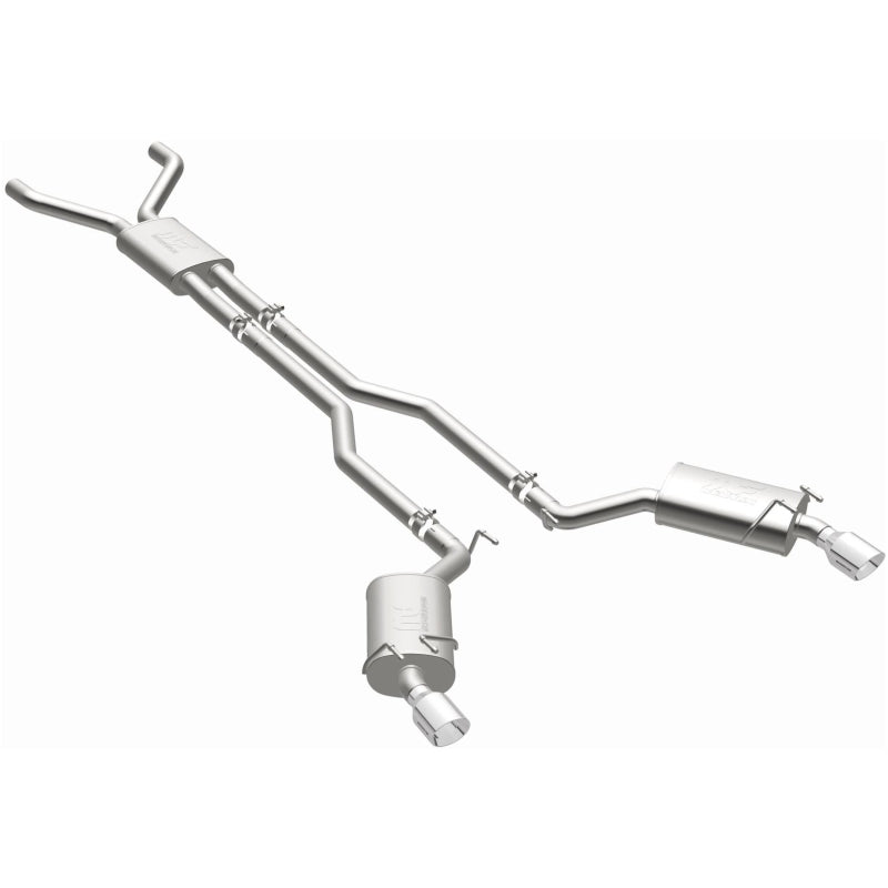 MagnaFlow Cat-Back Stainless Dual Split Rear Exit 4in Polished Tips 11-15 Chevy Camaro 3.6L V6 Magnaflow Catback