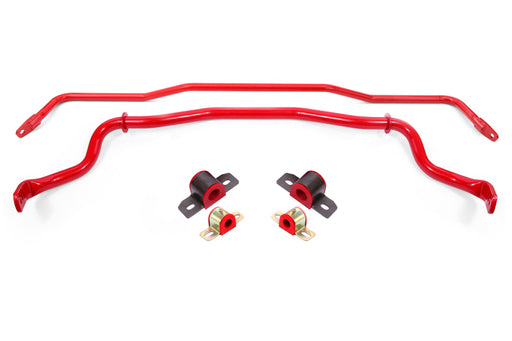 BMR 15-22 S550 Mustang Sway Bar Kit with Bushings Front and Rear Red BMR Suspension Sway Bars