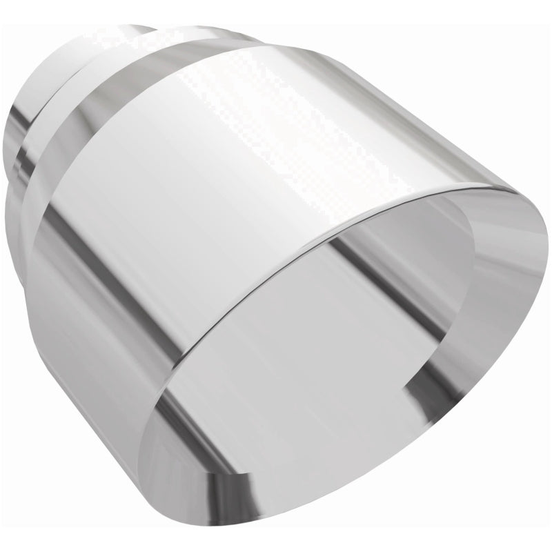 MagnaFlow Tip Stainless Double Wall Round Single Outlet Polished 4.5in DIA 2.5in Inlet 5.75in Length Magnaflow Tips