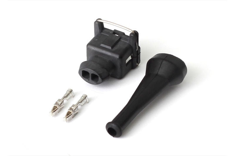 Haltech Bosch EV1 (Square) 2 Pin Junior Timer Female Connector Plug & Pins Haltech Wiring Connectors