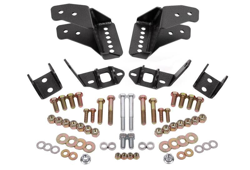 BMR 78-87 G-Body Coilover Conversion Kit Rear Adjustable Shock Mount Without CAB - Black Hammertone BMR Suspension Coilover Components